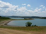 Островок-глыба пермских известняков на Симферопольском водохранилище