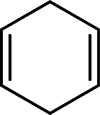 Formula structurală a 1,4-ciclohexadienei