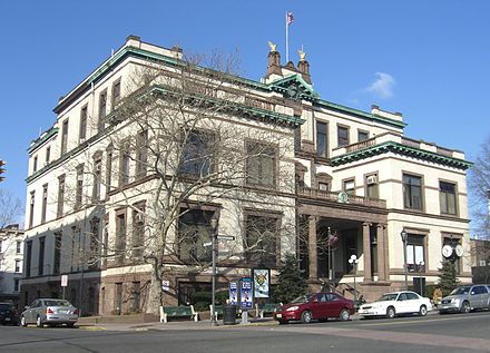 Hoboken City Hall, on Washington Street between First Street and Newark Street