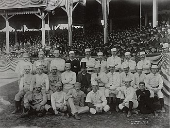 Opening Day photo, Boston Beaneaters and New York Giants 1886 Boston Beaneaters.jpg