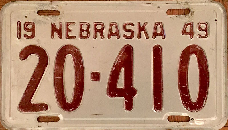 File:1949 Nebraska license plate.jpg