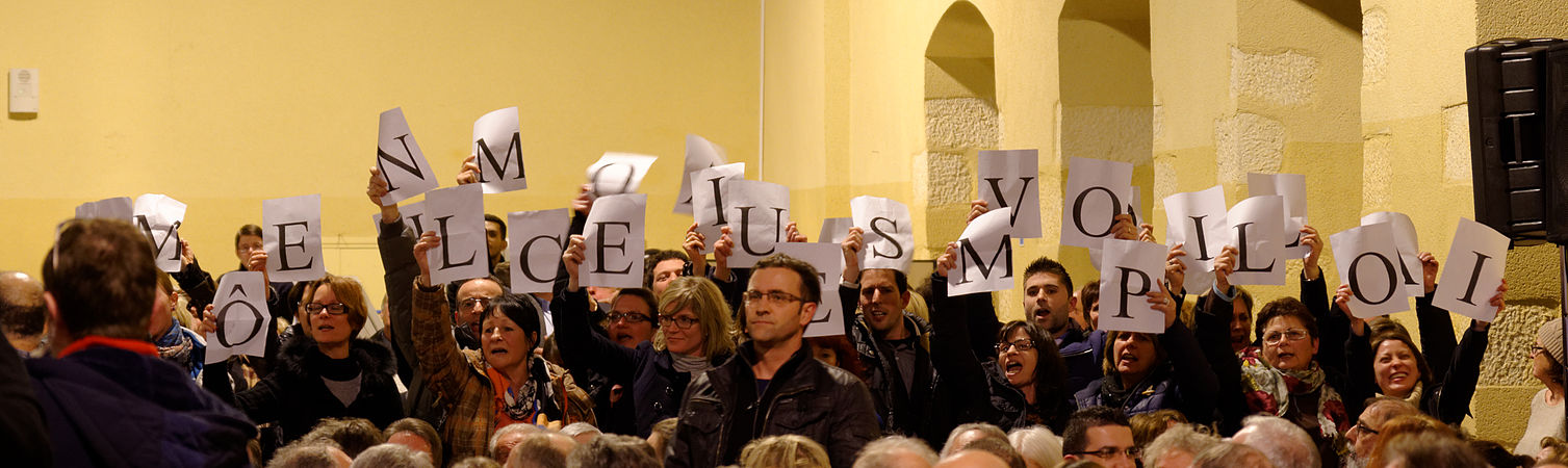 Les notaires manifestant.