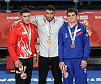 2018-10-12 Wrestling Boys Greco-Roman 92kg at 2018 Summer Youth Olympics - Medal Ceremony (Martin Rulsch) 30.jpg