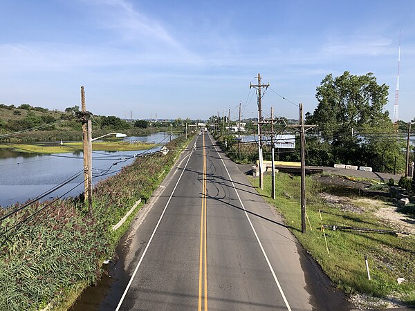 View west along Route 7 in Kearny