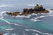 Land's End, the most westerly point in England, in May 2021.