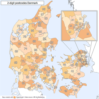 <span class="mw-page-title-main">Postal codes in Denmark</span>
