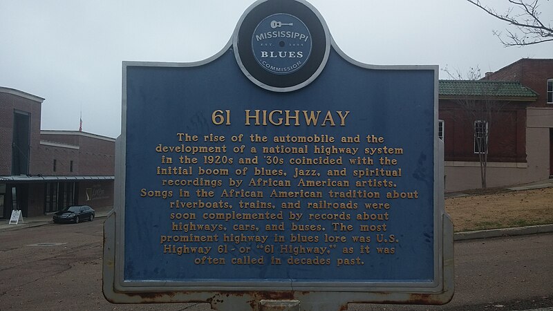 File:61 Highway - Mississippi Blues Trail Marker.jpg