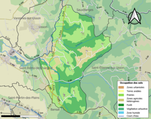 Farvekort, der viser arealanvendelse.