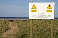 A sign at Goswick Links - geograph.org.uk - 1511843.jpg