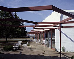 Abandoned William Wesley Peters motel, St. Joseph, Michigan.jpg