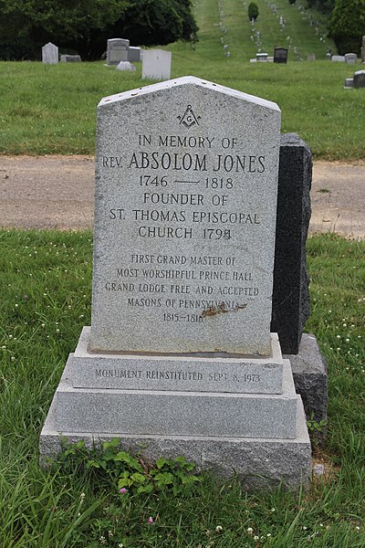 Absalom Jones Cenotaph in Eden Cemetery