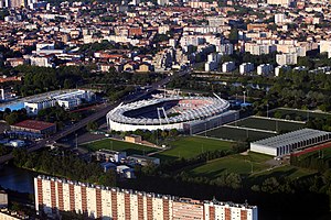Luftbild des Stadions (2012)