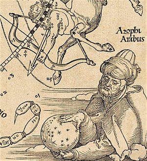 Al-Sufi depicted in Albrecht Dürers 'The Northern Celestial Hemisphere' (1515).jpg