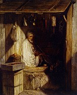 店でたばこを吸うトルコの商人 (1844年)