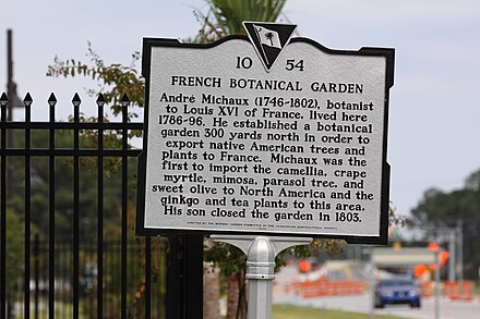 French Botanical Garden historical marker, located off Aviation Avenue