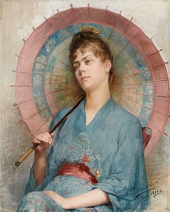 Anna Bilińska-Bohdanowicz, Kobieta z japońską parasolką (1888)