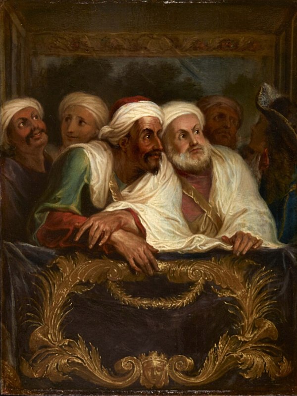 Mohammed Temim, Ambassadeur du Maroc, à la Comédie Italienne (1682), Antoine Coypel (1661–1722), Versailles