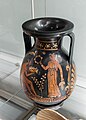 Apulian red figure pelike - RVAp extra - youth and woman - draped youths - Firenze MAN 4043 - 02