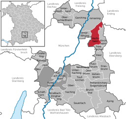 Läget för Aschheim i Landkreis München