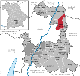 Kaart van Aschheim
