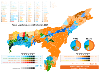 Assam Legislative Assembly election, 2021.svg