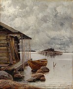 Nuottakota; Pilvinen päivä, 1884