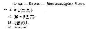 Bab el-Gasus sarcophagi, list of international donations of 1893, Lot 13.jpg