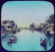 Bangkok - looking up river or canal 1895