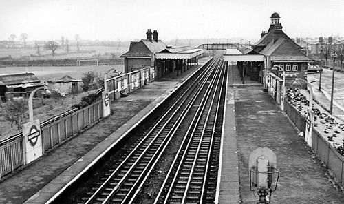 Het station in 1961 gezien uit het noorden.