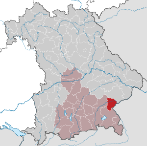 Li position de Subdistrict Altötting in Bavaria