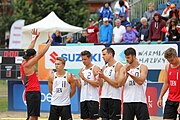 Deutsch: Beachhandball Europameisterschaften 2019 (Beach handball Euro); Tag 6: 7. Juli 2019 – Männerfinale, Dänemark-Norwegen 2:0 (25:18, 19:16) English: Beach handball Euro; Day 6: 7 July 2019 – Men's Final – Denmark-Norway 2:0 (25:18, 19:16)