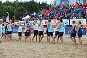 Deutsch: Beachhandball Europameisterschaften 2019 (Beach handball Euro); Tag 6: 7. Juli 2019 – Männerfinale, Dänemark-Norwegen 2:0 (25:18, 19:16) English: Beach handball Euro; Day 6: 7 July 2019 – Men's Final – Denmark-Norway 2:0 (25:18, 19:16)