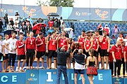 Deutsch: Beachhandball Europameisterschaften 2019 (Beach handball Euro); Tag 6: 7. Juli 2019 – Siegerehrungen English: Beach handball Euro; Day 6: 7 July 2019 – Medal ceremony