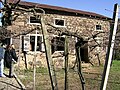 Maison de pierre typique des premiers colons avec treille, district de Pinto Bandeira (Bento Gonçalves) Brésil