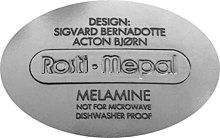 Marking of product made of Melamine Bernadotte & Bjorn Industridesign.jpg