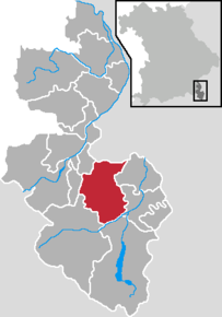 Poziția Bischofswiesen pe harta districtului Berchtesgadener Land