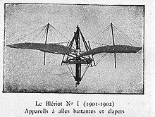 Blériot N° I à ailes battantes, image de L'aviation triomphante, Gallica.