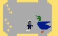 Blaue Ente im Computerspiel Duck Attack!