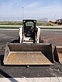 Bobcat S220 Turbo skid-steer loader. Front side shown. Located at The Nokesville School construction site, 12375 Aden Road, Nokesville, Virginia 20181.