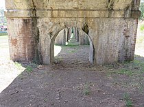 The bridge's fortified concrete legs. Boothtownbottom.jpg