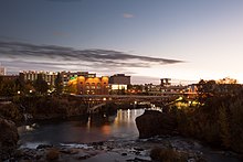 Bridges in downtown Spokane Bridges over the Spokane River 2015.jpg