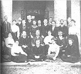 White missionaries in Sichuan Province, China brought many religions. This image shows a Quaker denomination.