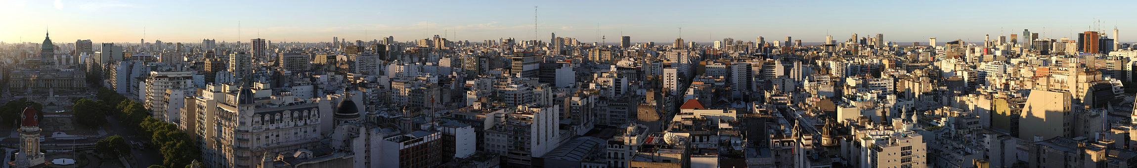 Panoramatická fotografia mesta Buenos Aires
