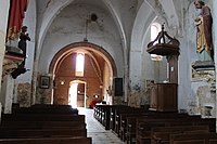 Vue de l'église depuis le chœur.