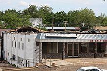 Damage to a business in downtown Doniphan, Missouri on May 8, 2009 Business damage doniphan.JPG