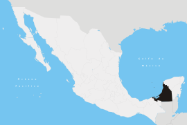 कांपेचेचे मेक्सिको देशाच्या नकाशातील स्थान