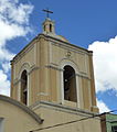 Vista del campanario del templo.