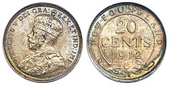 Canada Newfoundland George V 20 Cents 1912.jpg