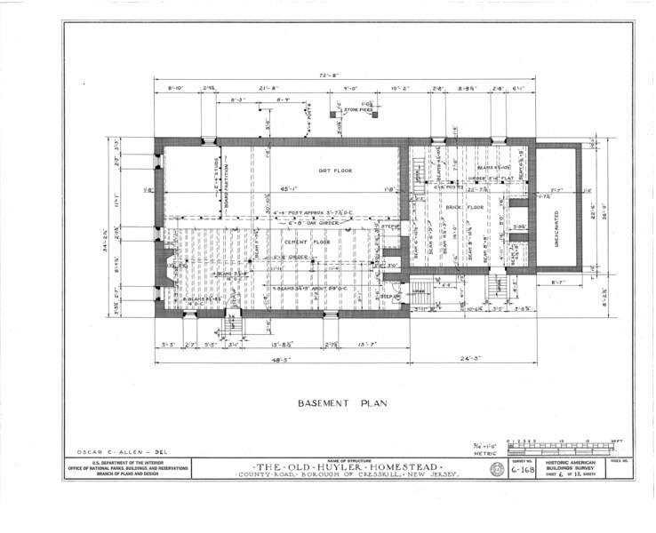 File:Captain John Huyler Homestead, 500 County Road, Cresskill, Bergen County, NJ HABS NJ,2-CRESK,1- (sheet 6 of 12).tif