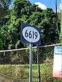 Sign for PR-6619 in Monte Llano, heading north